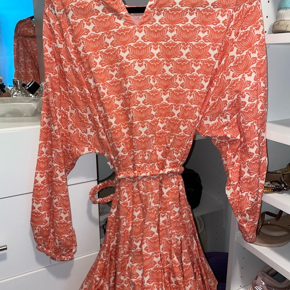 Rhode Tie Waist Dress - Orange Size L - Picture 4 of 4